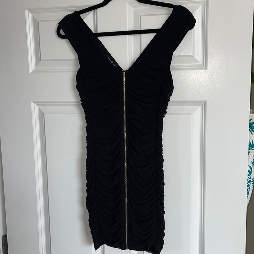 Bebe Rouched Mini Dress